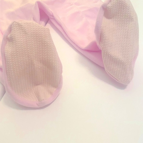 Lands End soft pink fleece onesie 12month - New Never Worn - Picture 4 of 6